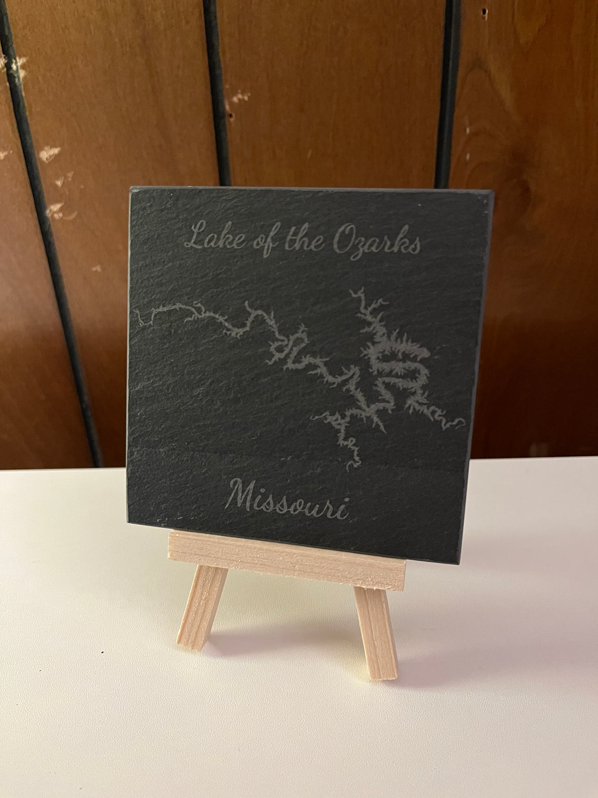 Lake of the Ozarks, Missouri - Laser Engraved Slate Coasters Set of 4